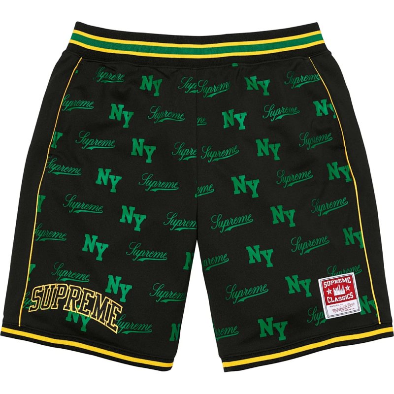 MITCHELL NESS 球裤 黑 白 S M L XL  A328