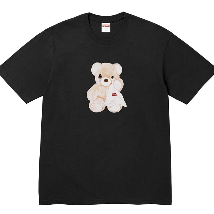 SS25 BEAR TEE小熊T恤 哭哭熊印花短袖TEE 黑色 白色 S-XL SB25 B411