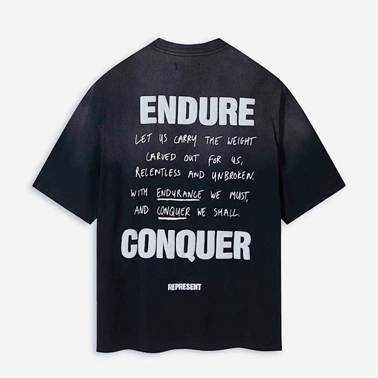 ON SALE￥68  REPRESENT ATLAS TEE 宗教希腊神话美式英文发泡印花短袖t恤  颜色：水洗黑 白色 尺码：S M L XL  REP234