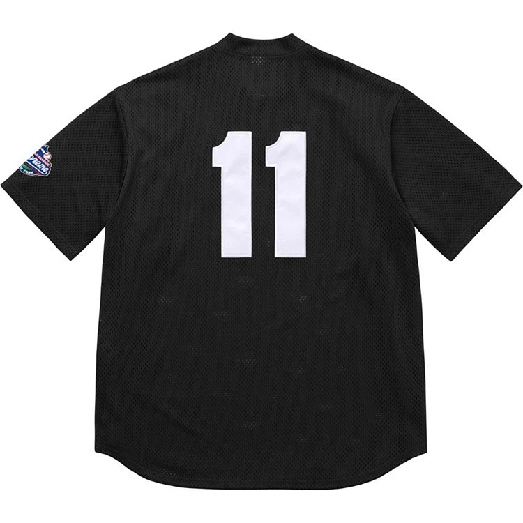 SS25 S LOGO BASEBALL HENLEY TEE 棒球亨利领T恤 黑色 白色 蓝色 粉色 绿迷彩 蓝迷彩 天蓝色 SB15