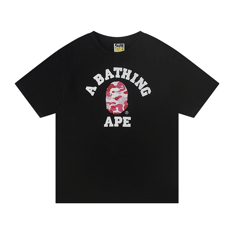 TOP 猿人印花圆领短袖T恤 黑色 S-XL A20