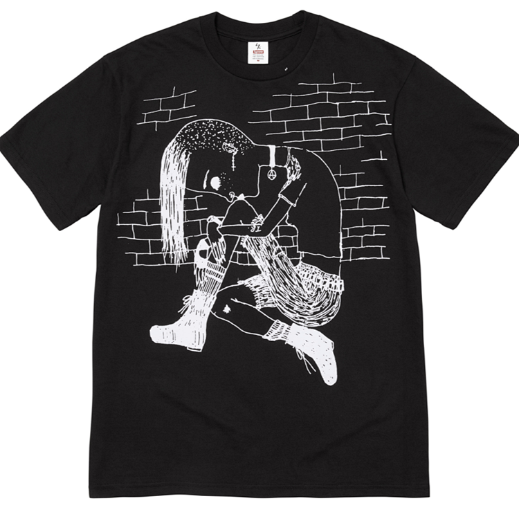 山本耀司Y'S THINKER TEE 摇滚人物印花T恤 黑色 白色 S-XL SB32
