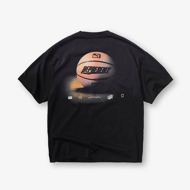 REPRESENT新款美式高街男女街头潮流宽松短袖 尺码: S M L XL 颜色: 水洗黑 REP9826