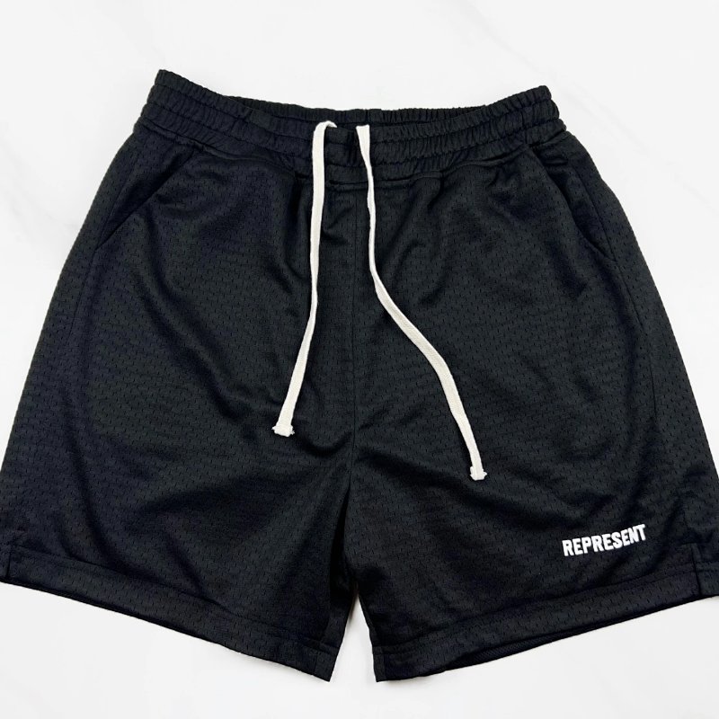 REPRESENT做旧网眼短裤 颜色:黑色 做旧灰 码数:S M L XL REPG9096