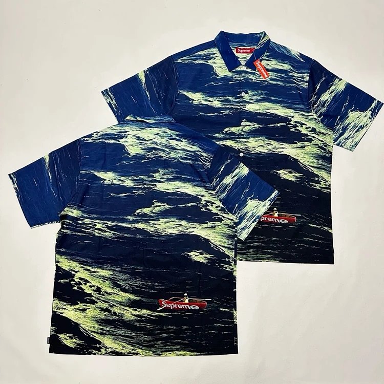 SS25 BOAT S/S SHIRT 海浪衬衫 小船短袖衬衣 蓝色 S-XL  SB31
