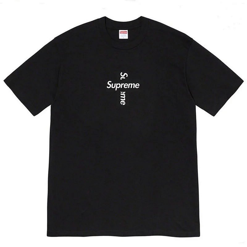 CROSS BOX LOGO 经典字母交叉短袖T恤 黑色 白色  S M L XL  B264
