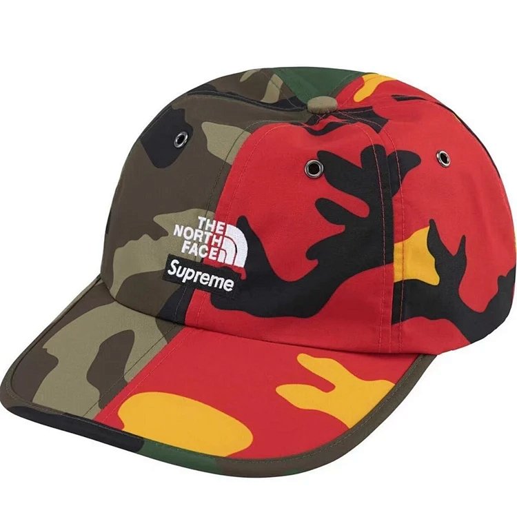 SUP 24 TNF SPLIT 6-PANEL 黑 紫拼白 迷彩  H023
