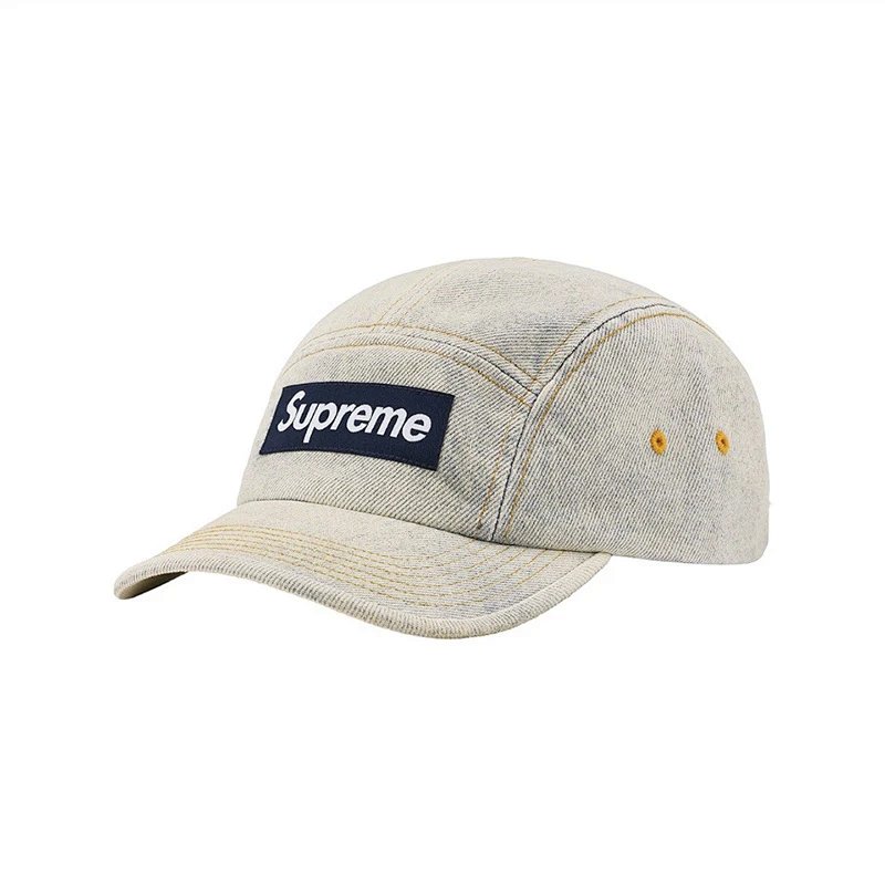 SS23 SUP DENIM CAMP CAP 单宁 露营帽 洗水蓝 洗水黑 白色 H018