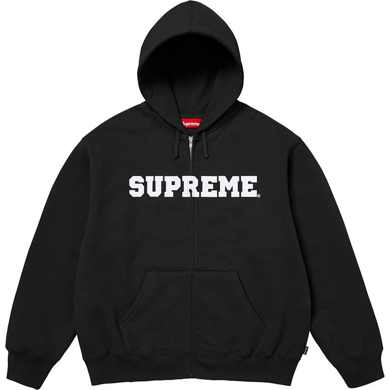 25FW COLLEGIATE APPLIQUE HOODED 黑 浅灰 宝蓝S M L XL  E603