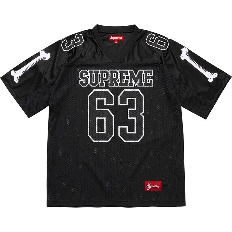FW25 BONES JERSEY 骨头印花短袖 T 恤 黑 白 S M L XL B416