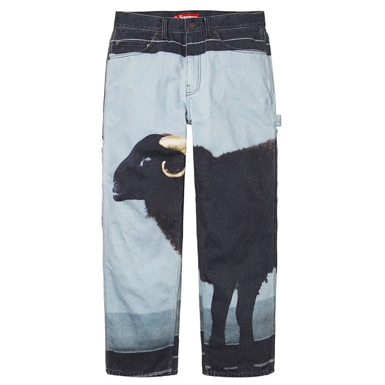 25SS Damien Hirst 艺术家联名 鲨鱼(绿) 绵羊（黑） 牛仔长裤 30 32 34 36 38  A322