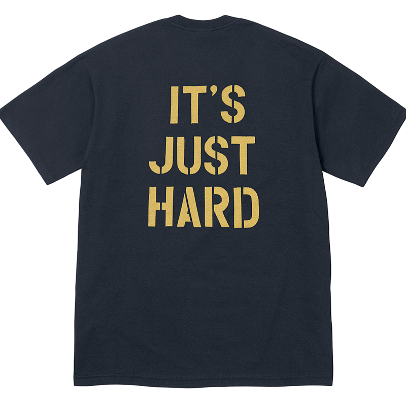 SS26 HARD TEE 艰难字母印花T恤 黑色 白色 藏青色 S-XL SB61