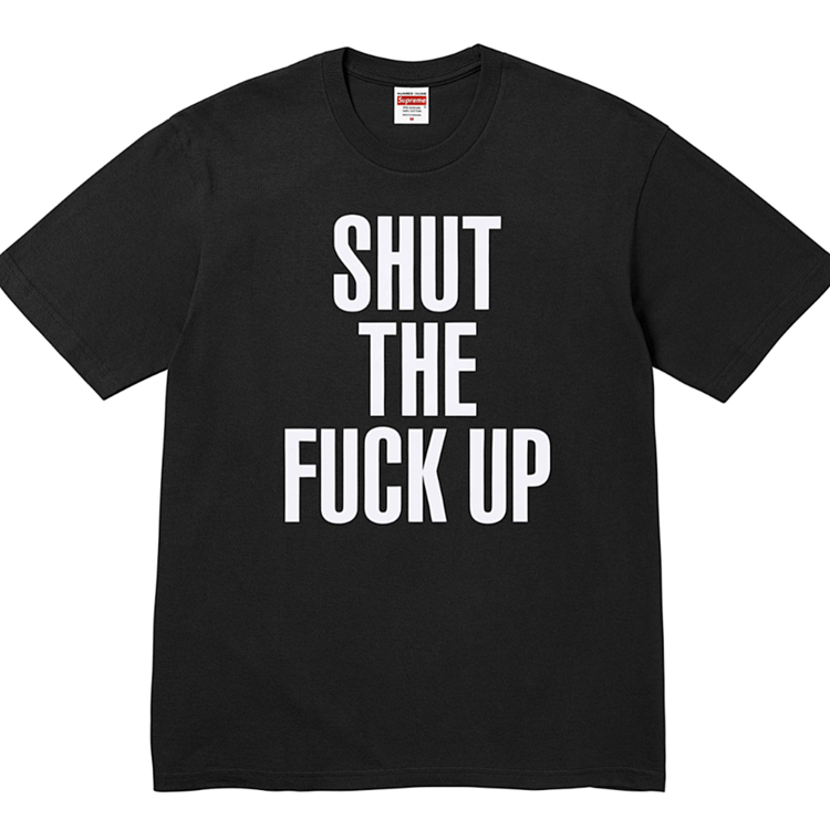 NUMBER （N）INE 联名款 SHUT UP TEE 英文字母短袖 黑白 S- XL  SB48