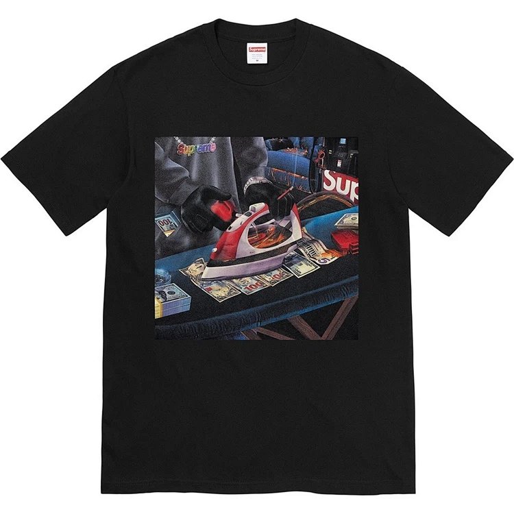 Sup 22SS Gas Tee 熨斗美金印花短袖T恤 黑色 白色 S M L XL  [B302]