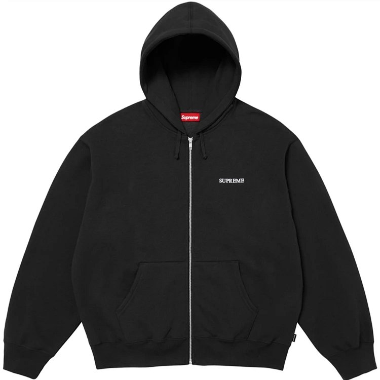 FW25 IDGAF ZIP UP HOODED  刺绣字卫衣  黑色 灰色 藏青色 SB333