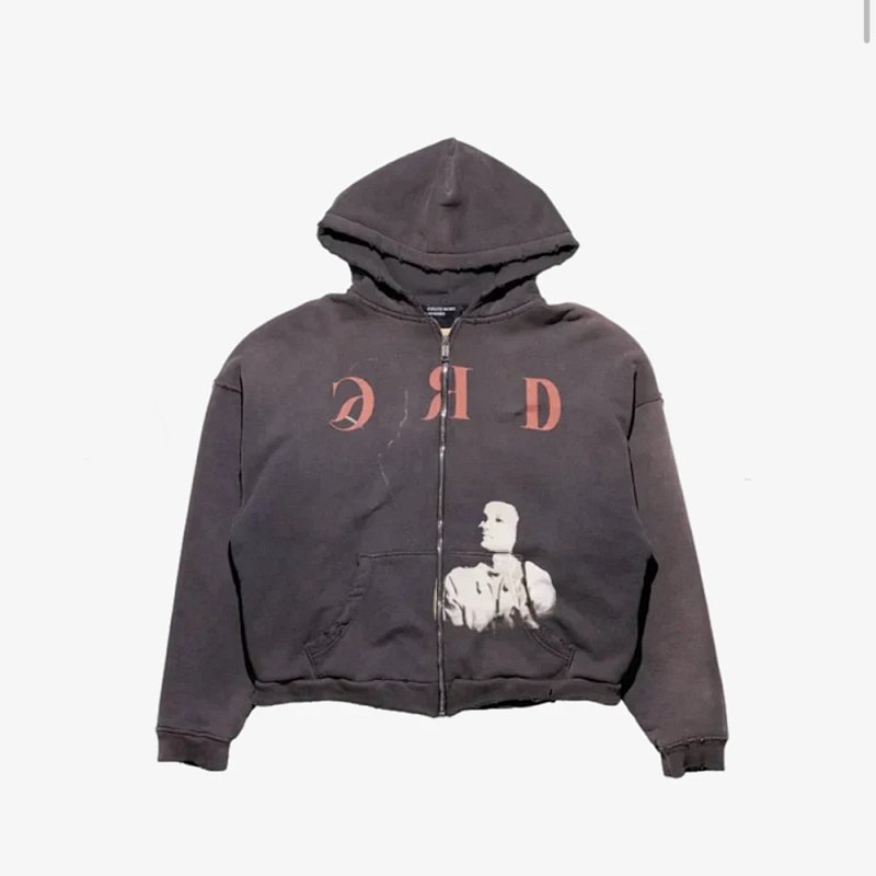 Enfants Riches Deprimes 拉链帽衫BOXY版型 复古做旧水洗卫衣 尺码: S M L XL 颜色:水洗黑 ERD8874