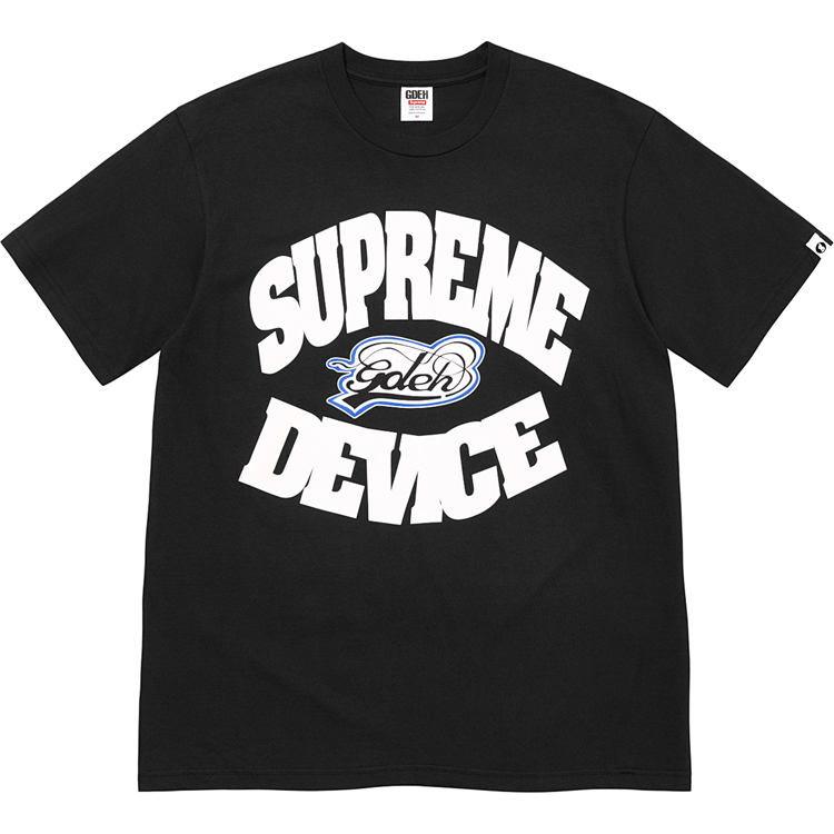 GOODENOUGH 联名款 SS25 字母印花短袖WEEK15 DEVICE TEE 黑 白 S M L XL  B412