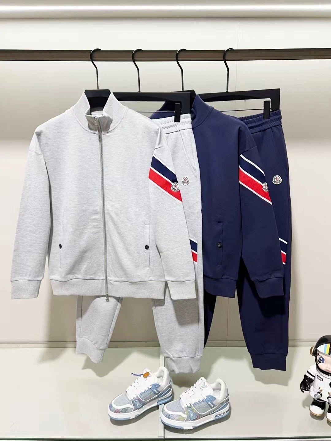 Moncler Logo Patch Zip-Up Tracksuit Set