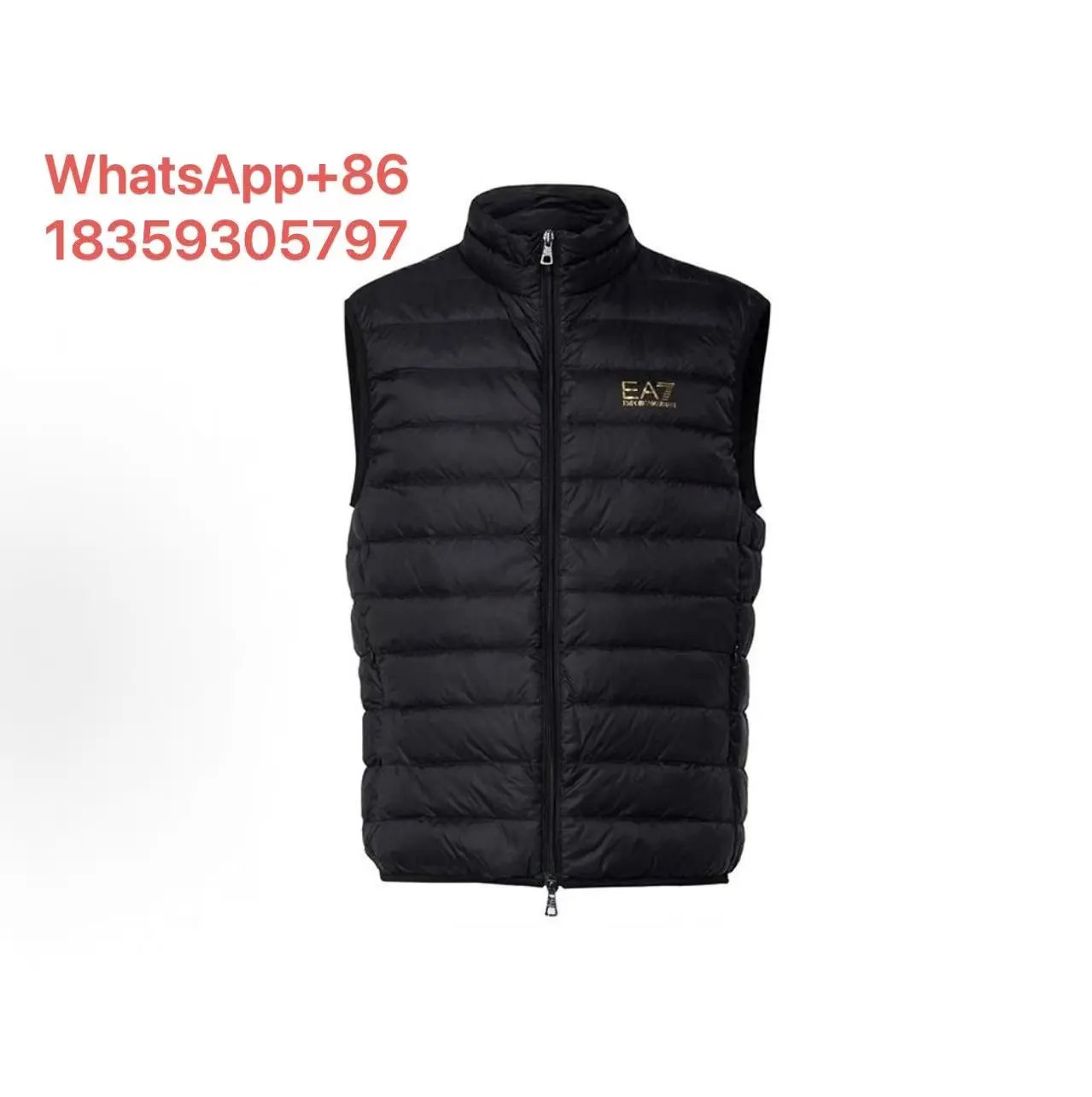 EA7 Black Vest with Yellow Logo