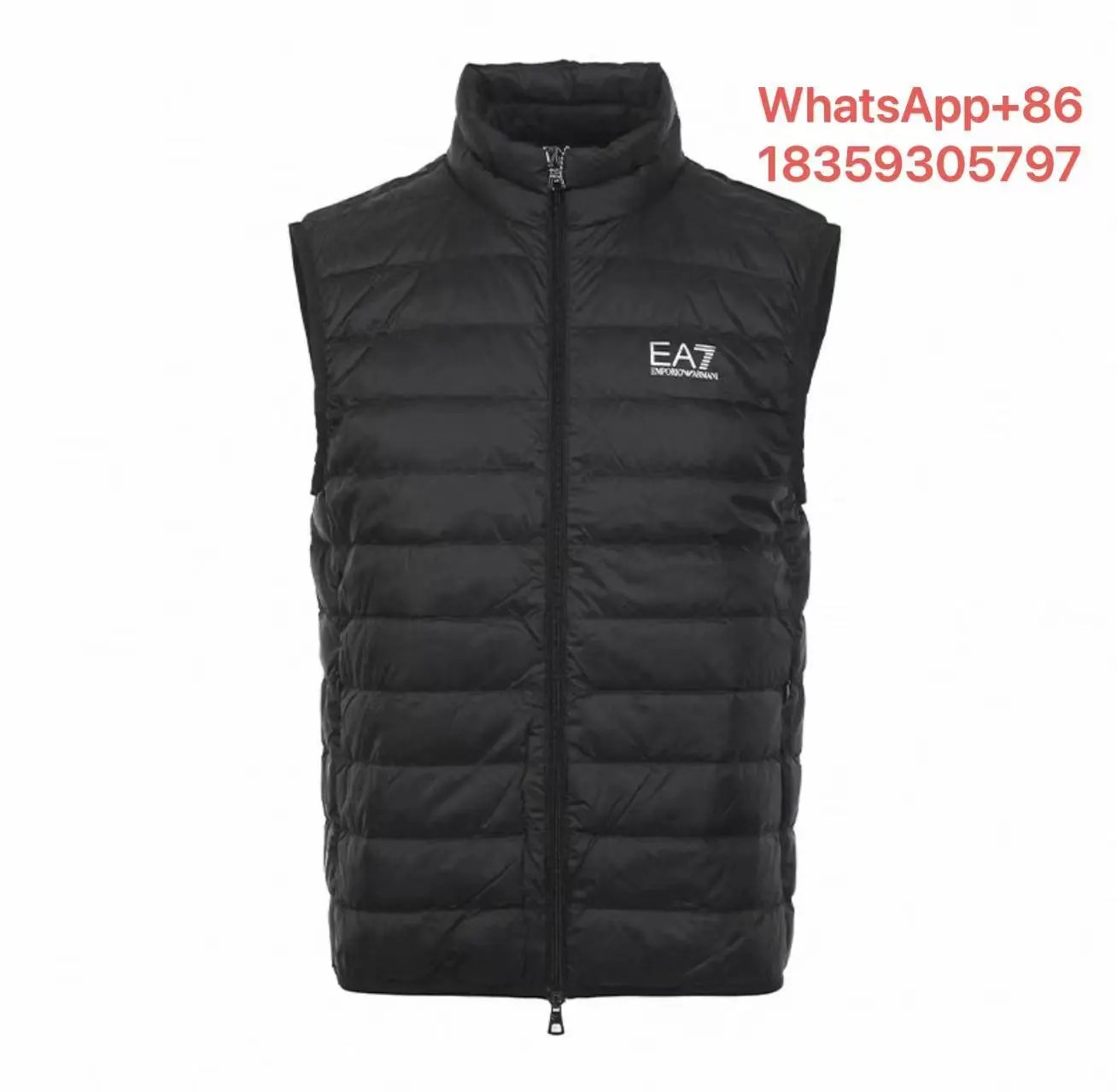 EA7 Black Vest with White Logo