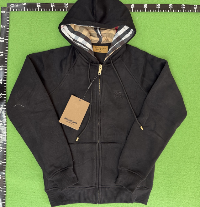 High-Quality 1:1 Embroidered Zip-Up Hoodie [Black] 2