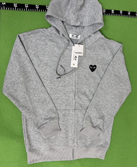 Zipper gray black eye