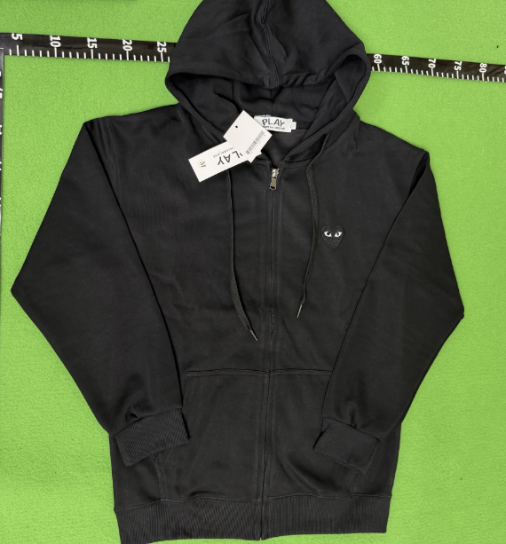 Black zipper with black eyes