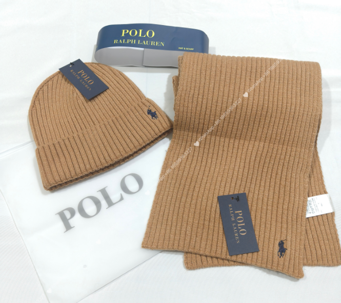 UGG Knit hat and scarf set — RALPH LAUREN-Turmeric yellow