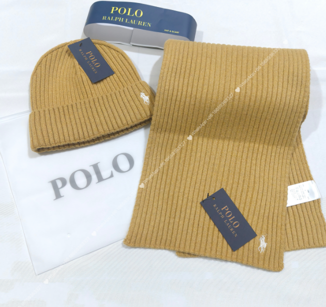 UGG Knit hat and scarf set — RALPH LAUREN-Yellow