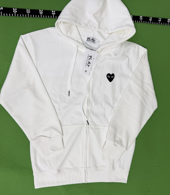 Zipper white black eye