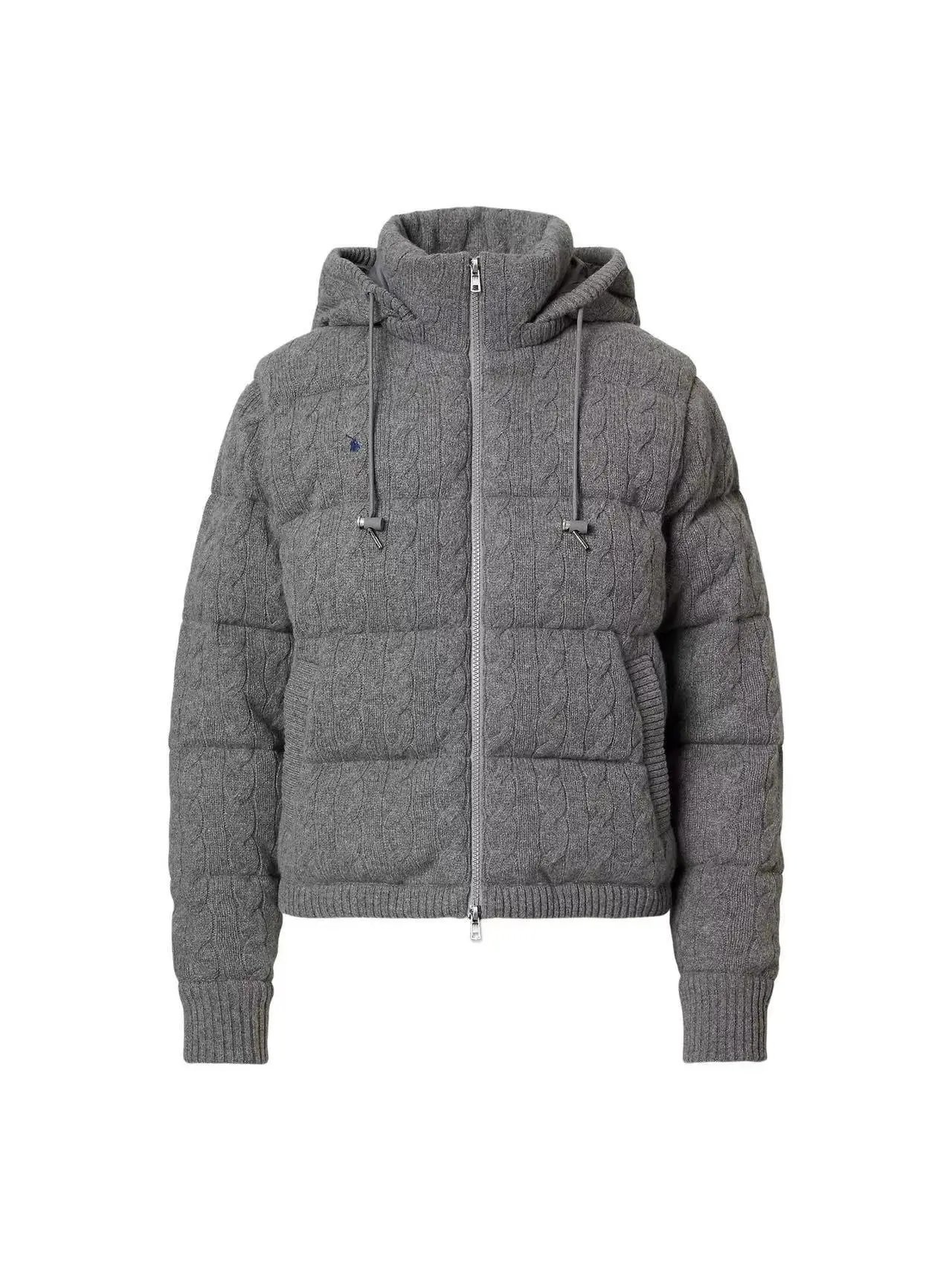 Ralph Lauren Knitted Down Jacket - Grey