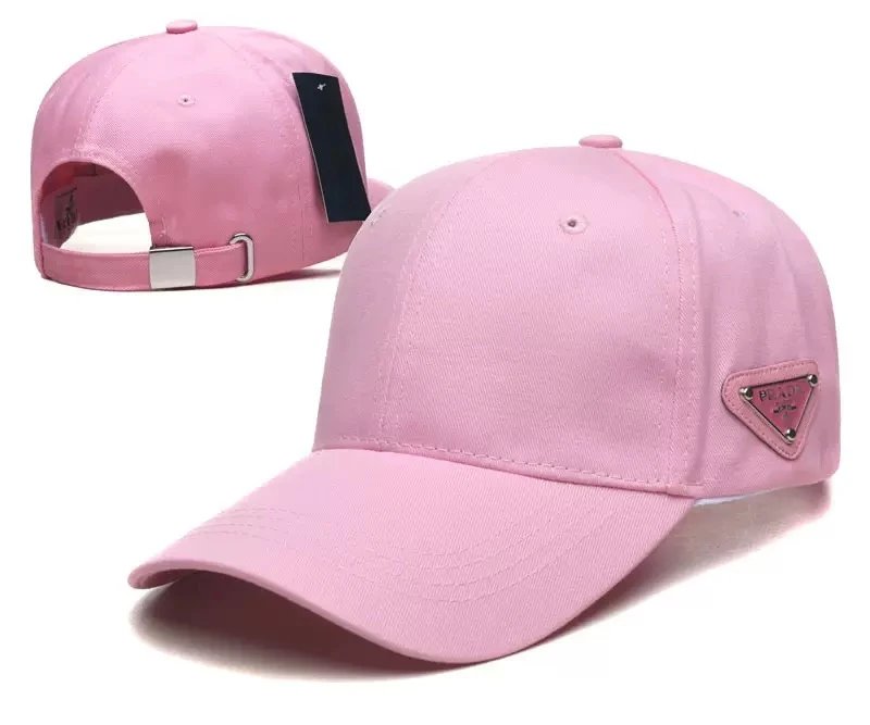Prada Triangle Logo Baseball Cap Pink