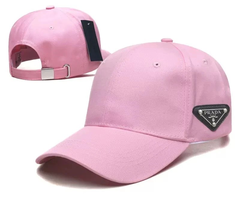 Prada Logo Patch Baseball Cap Pink