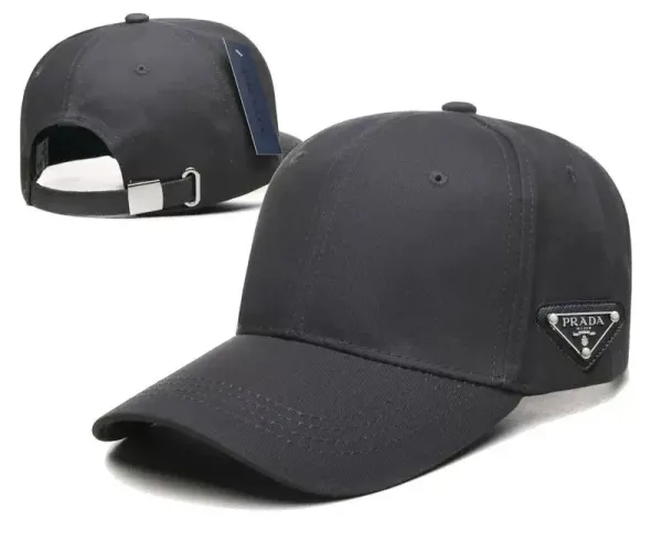 Prada Triangle Logo Navy Baseball Cap - 3