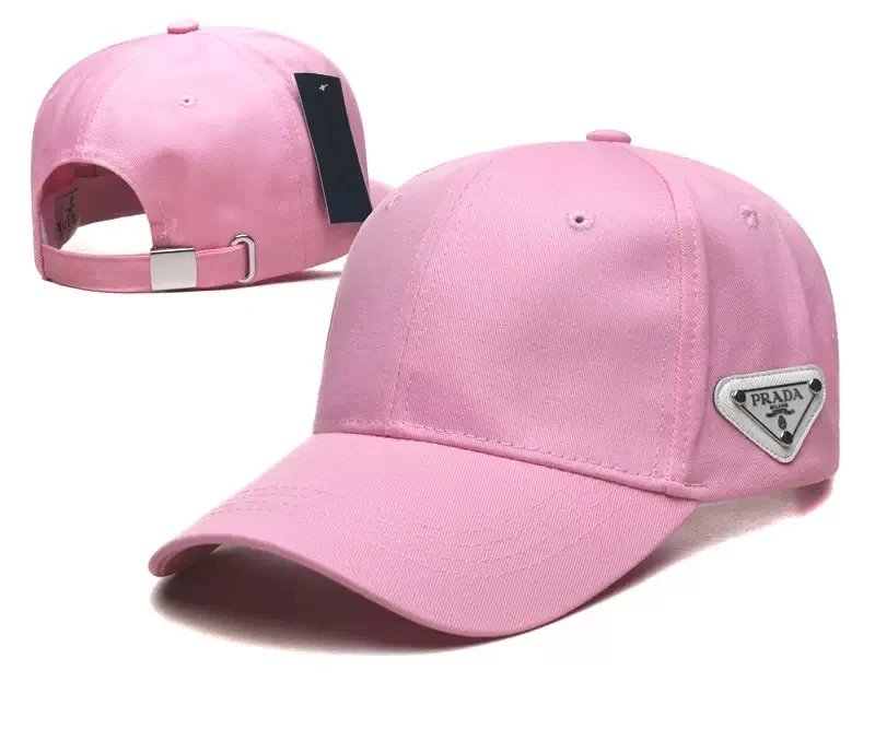 Prada Triangle Logo Baseball Cap Pink