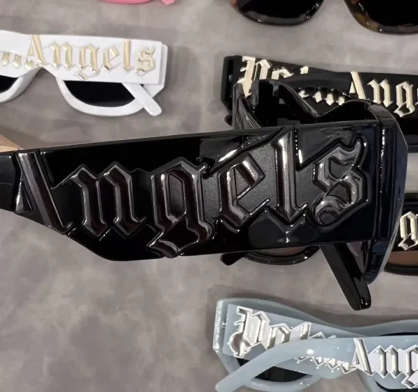 Palm Angels Palm Logo Rectangular Sunglasses Magenta - 3