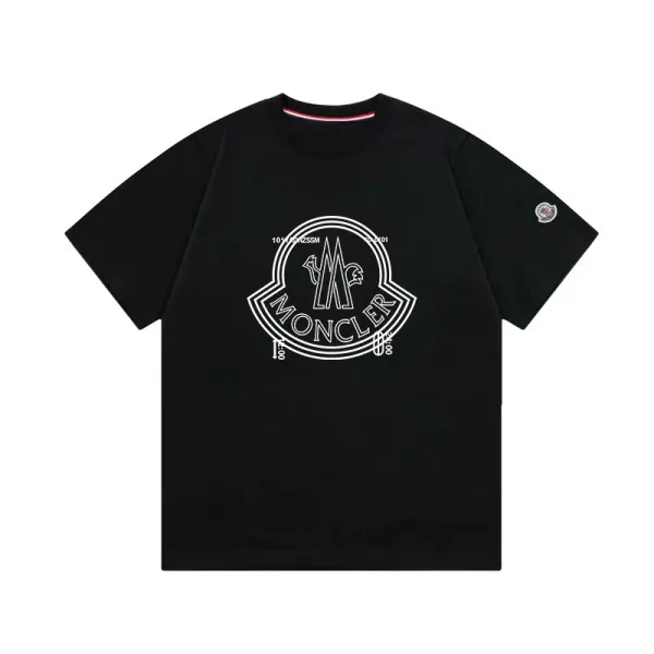 Moncler Logo Graphic Black T-Shirt - 1