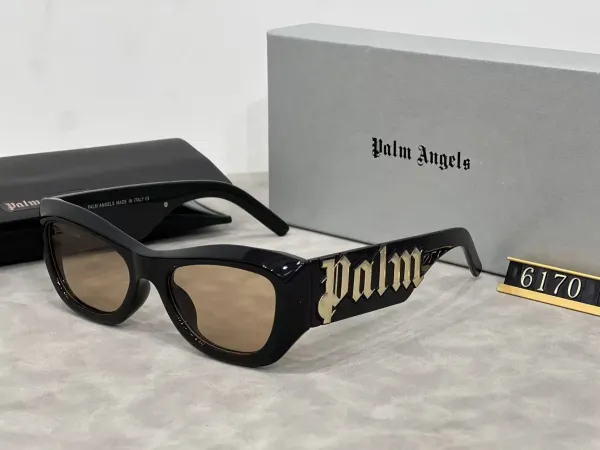 Palm Angels Palm Logo Rectangular Sunglasses Magenta - 6