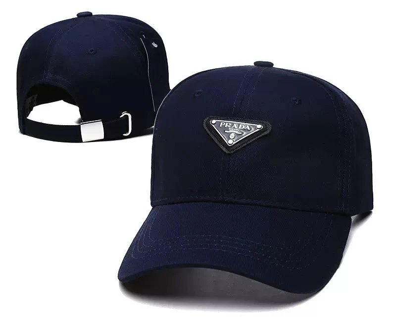 Prada Triangle Logo Navy Baseball Cap