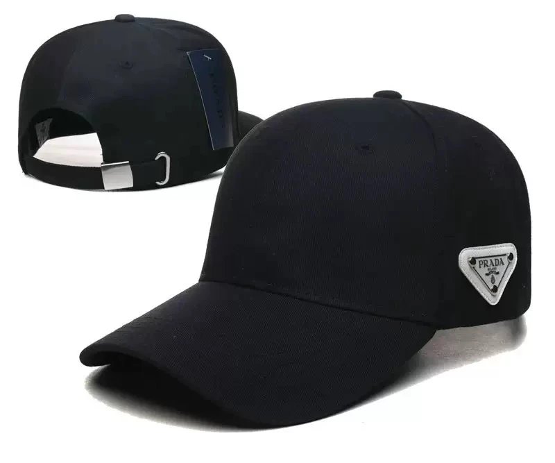 Prada Triangle Logo Black Baseball Cap