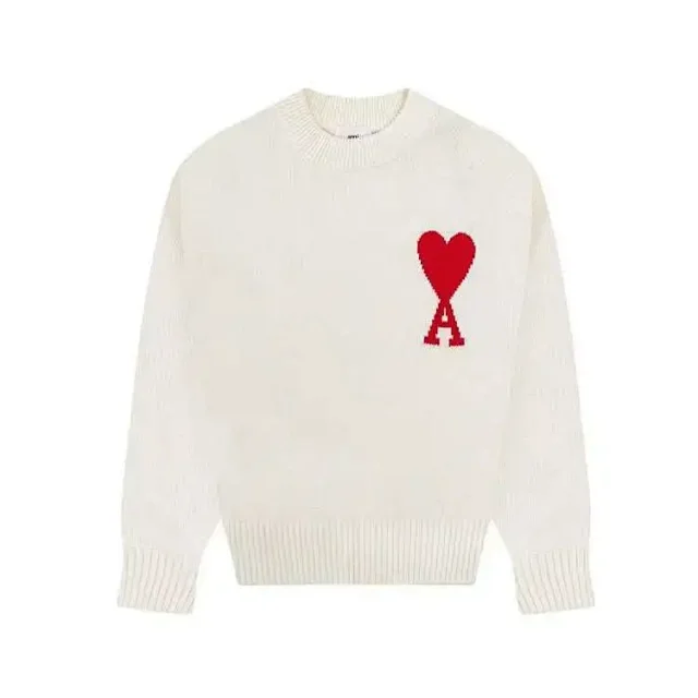 Ami 7-Color Heart Sweater Detail