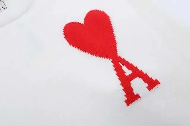 Ami 7-Color Heart Sweater Detail