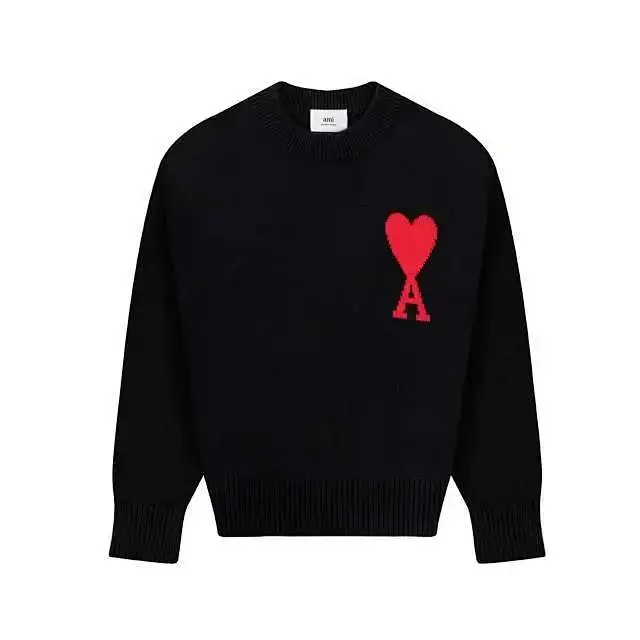Ami 7-Color Heart Sweater Detail