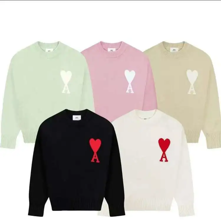 Ami 7-Color Heart Sweater