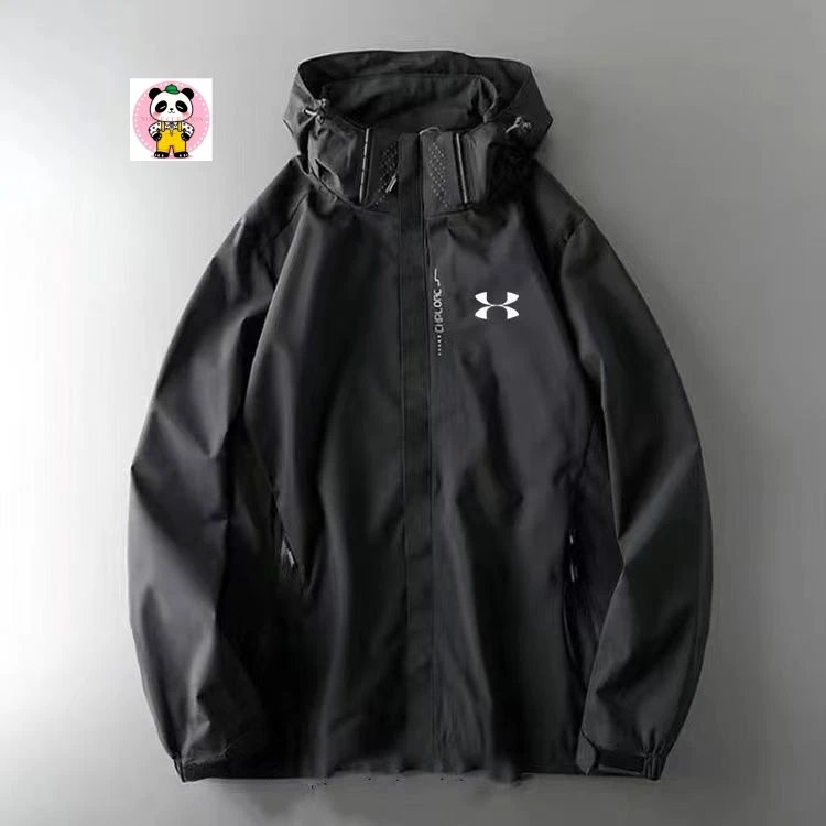 Under Armour Jackets Hooded full-zip jacket — Black single-breasted coat