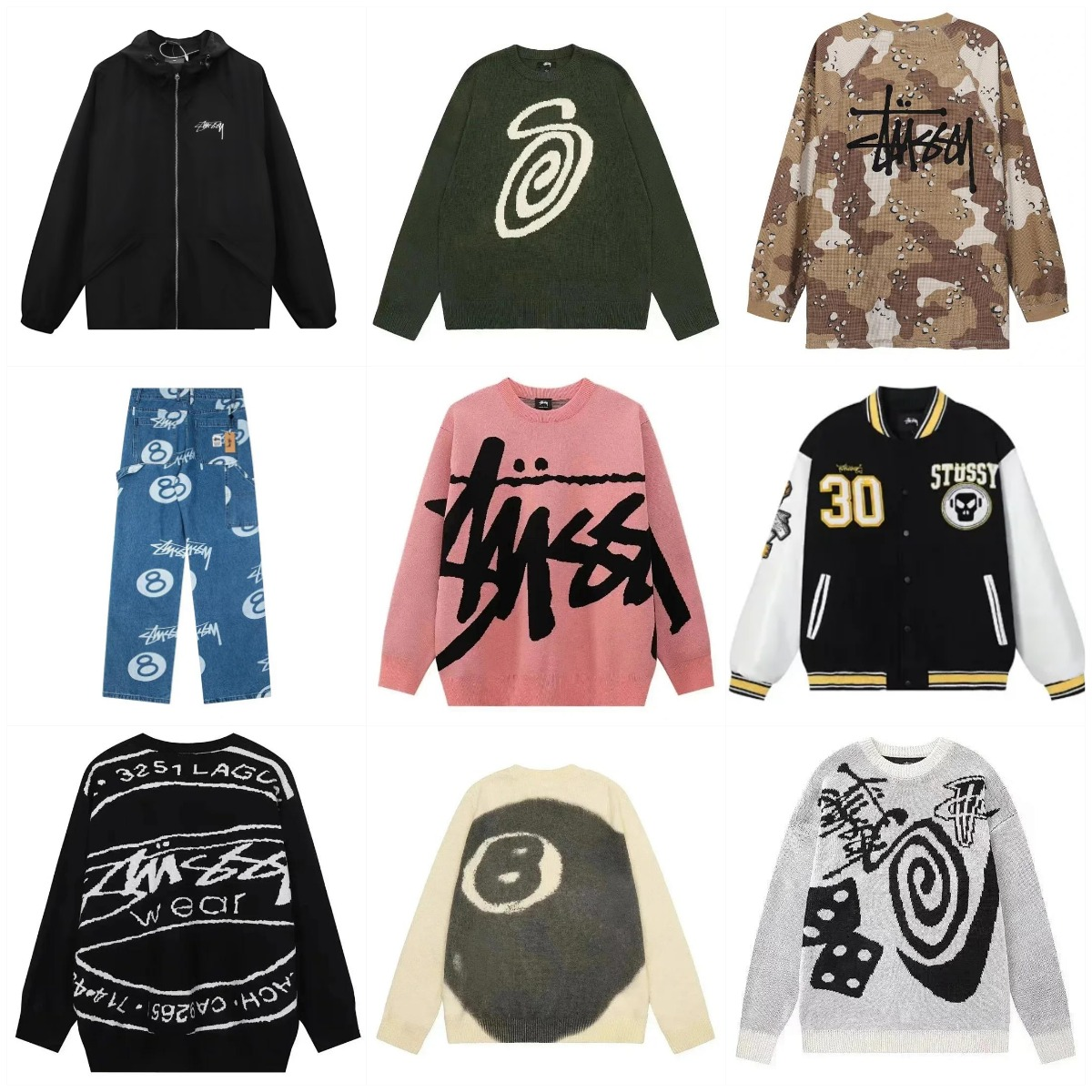 Stussy Knit Sweater/Jacket/Jea