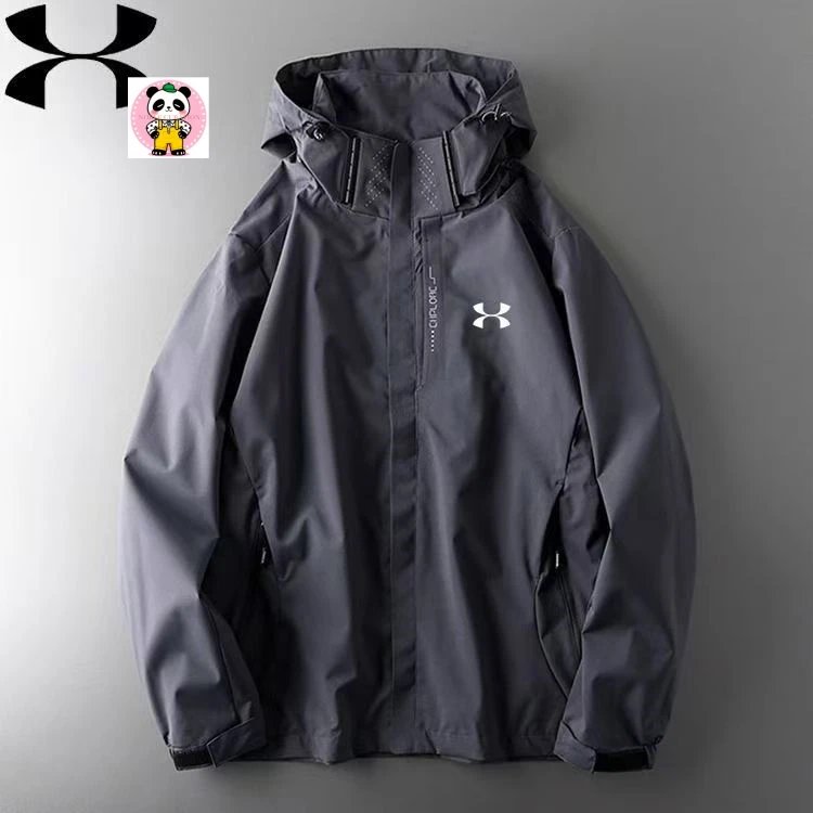 Under Armour Jackets Hooded full-zip jacket — Dark gray single-breasted coat