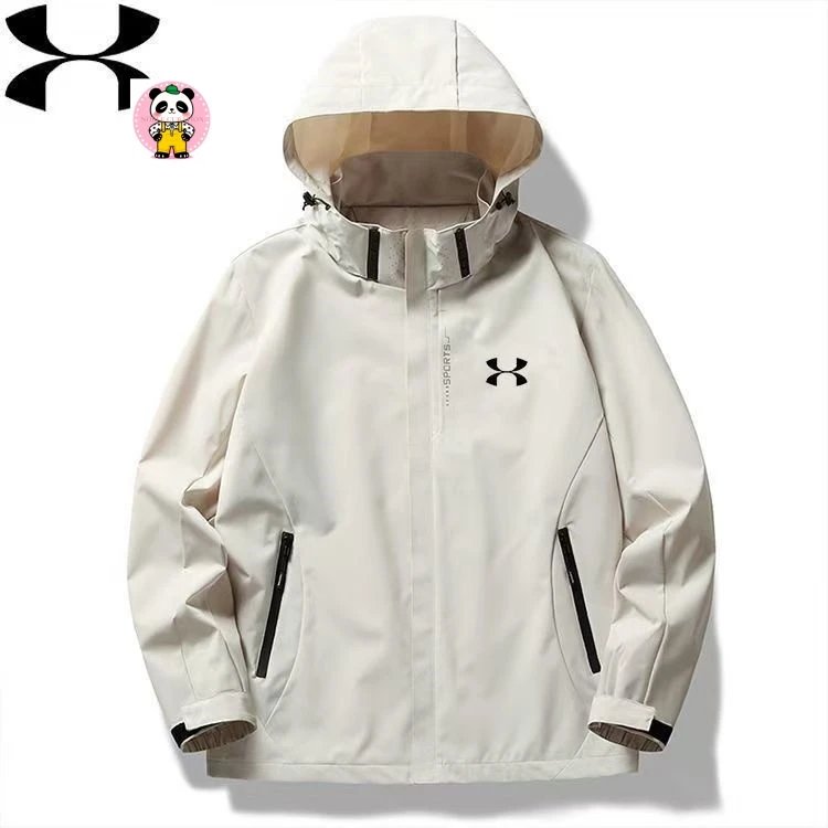 Under Armour Jackets Hooded full-zip jacket — White single-breasted coat