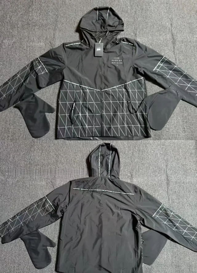 Nike Jackets Running Division Hooded Reflective Grid Windbreaker product detail image 2