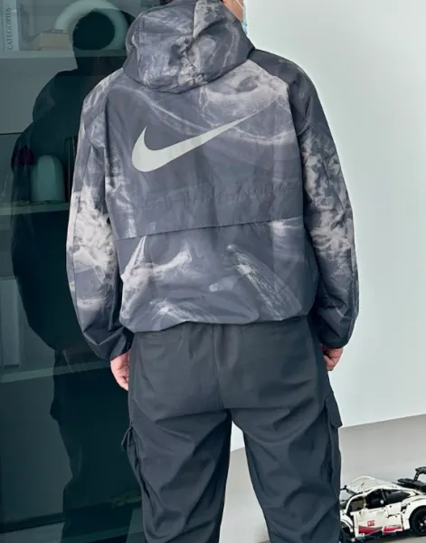 Nike Windrunner Hooded Jacket Multicolor Print Outerwear - 10